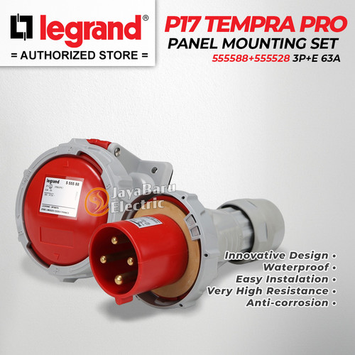 Legrand Paket 1 Set Plug Panel Mounting Socket 3P+E / 4 Pin 63A