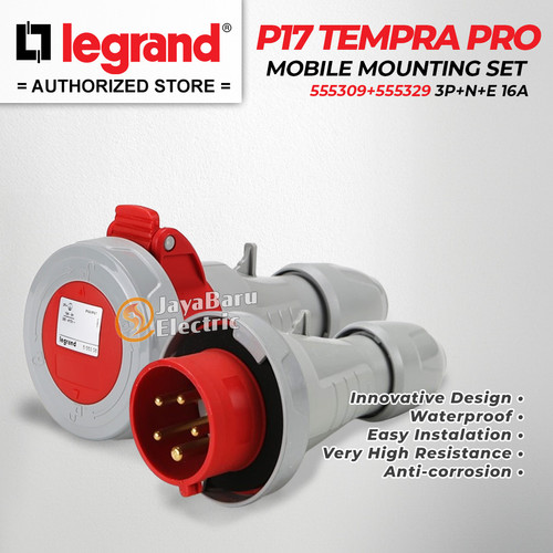 Legrand Paket Set Plug Mobile Mounting Socket 3P+N+E / 5 Pin 16A IP67