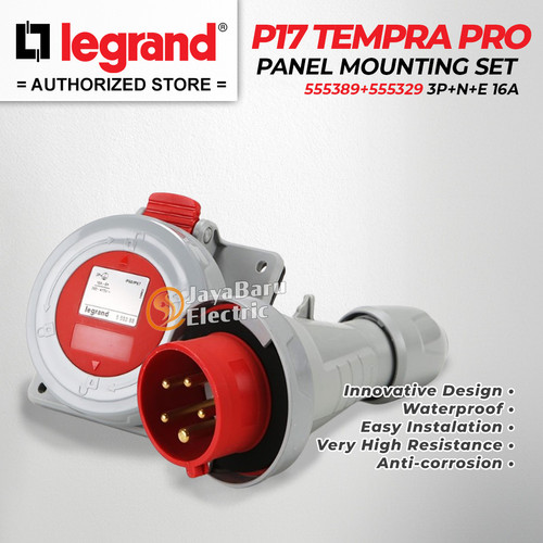 Legrand Paket 1 Set Plug Panel Mounting Socket 3P+N+E / 5 Pin 16A IP67