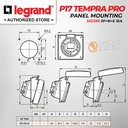 Legrand Panel Mounting Socket 3P+N+E / 5 Pin 16A P17 Tempra Pro 555389