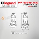 Legrand Straight Plug 3P+E / 4 Pin 16A P17 Tempra Pro 555328