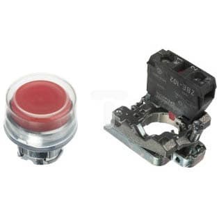 Push Button Besi Tipe Booted Schneider Merah XB4BP42