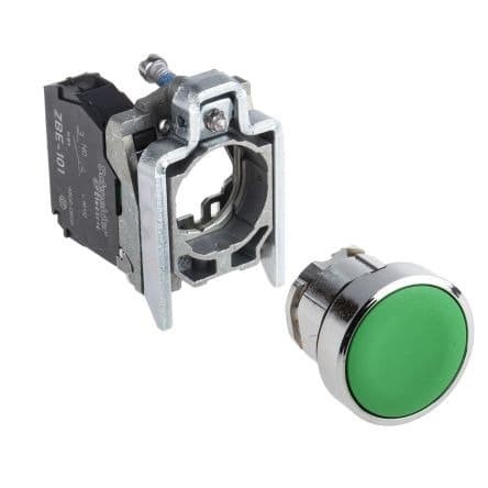 Push Button Besi Tipe Flush Schneider Hijau XB4BA31