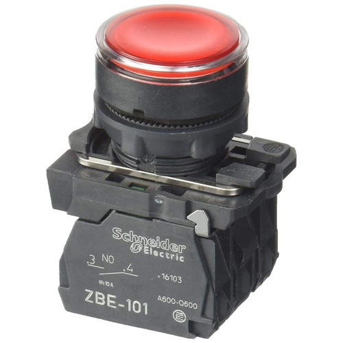 Push Button Lamp Plastik Schneider Merah XB5AW34M5 230V-240V AC
