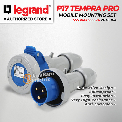 Legrand Paket 1 Set Plug Mobile Mounting Socket 2P+E / 3 Pin 16A IP67