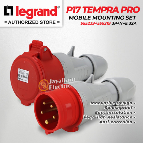 Legrand Paket 1 Set Plug Mobile Mounting Socket 3P+N+E / 5 Pin 32A