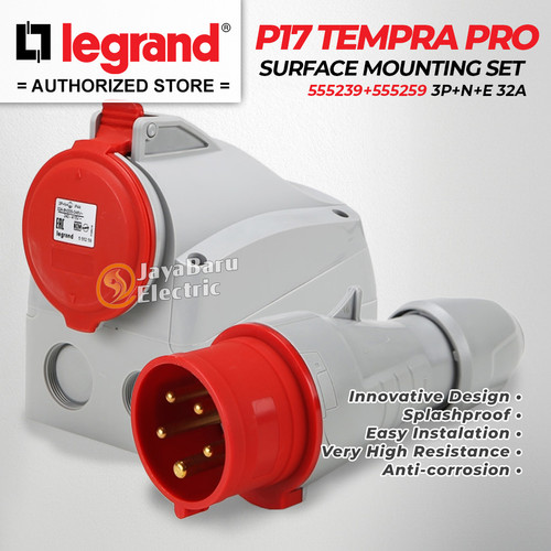 Legrand Paket 1 Set Plug Surface Mounting Socket 3P+N+E / 5 Pin 32A
