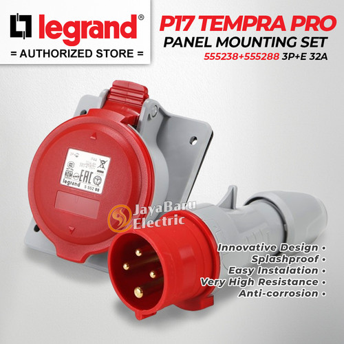 Legrand Paket 1 Set Plug Panel Mounting Socket 3P+E / 4 Pin 32A IP44