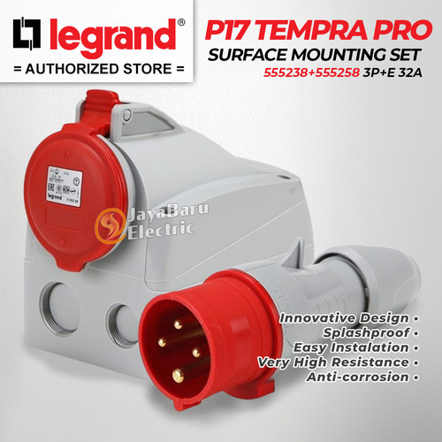Legrand Paket 1 Set Plug Surface Mounting Socket 3P+E / 4 Pin 32A IP44