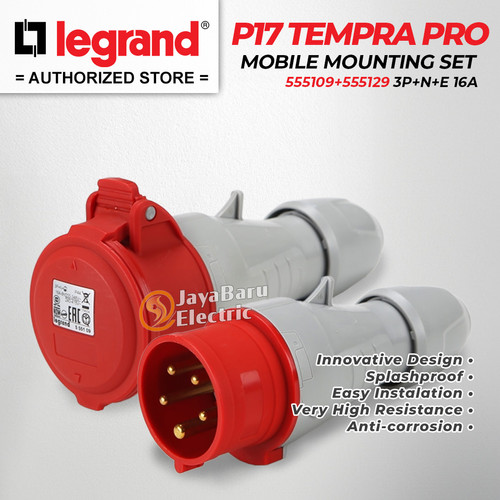 Legrand Paket 1 Set Plug Mobile Mounting Socket 3P+N+E / 5 Pin 16A