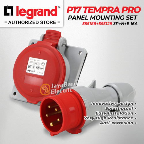 Legrand Paket 1 Set Plug Panel Mounting Socket 3P+N+E / 5 Pin 16A IP44