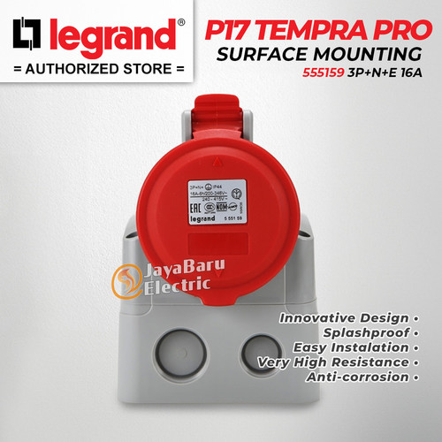 Legrand Surface Mounting Socket 3P+N+E / 5 Pin 16A P17 Tempra 555159