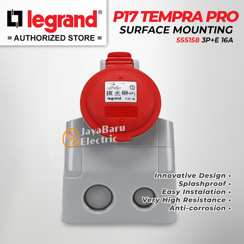 Legrand Surface Mounting Socket 3P+E / 4 Pin 16A P17 Tempra Pro 555158