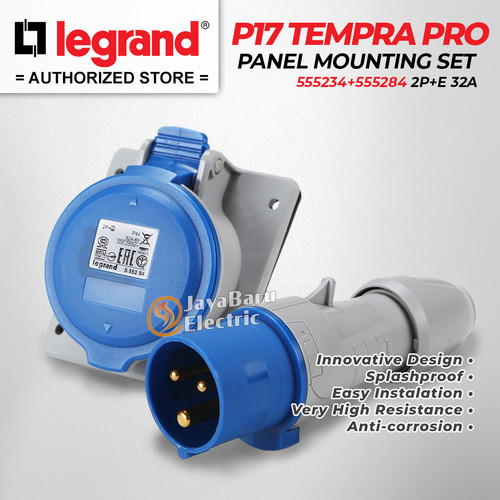 Legrand Paket 1 Set Plug Panel Mounting Socket 2P+E / 3 Pin 32A IP44