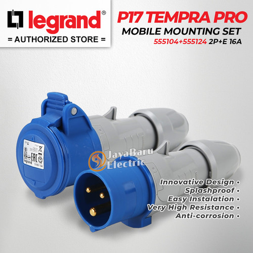 Legrand Paket 1 Set Plug Mobile Mounting Socket 2P+E / 3 Pin 16A IP44