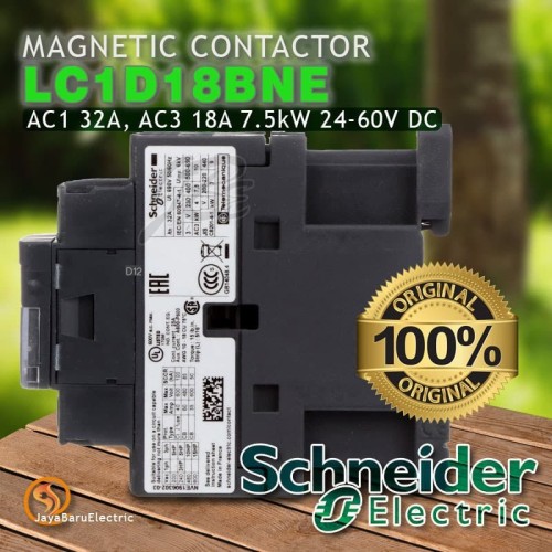 Kontaktor Contactor Schneider LC1D18BNE LC1D18 18A 24V-60V AC / DC