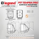 Legrand Surface Mounting Socket 3P+N+E / 5 Pin 5Pin 16A IP67 P17 Tempra Pro 555359