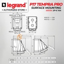 Legrand Surface Mounting Socket 2P+E / 3 Pin 16A P17 Tempra Pro 555354