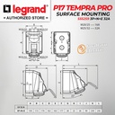 Legrand Surface Mounting Socket 3P+N+E / 5 Pin 32A P17 Tempra 555259