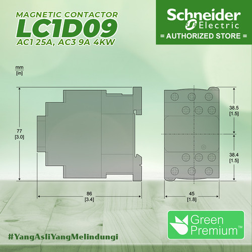 Kontaktor Contactor Schneider LC1D09M7 220V