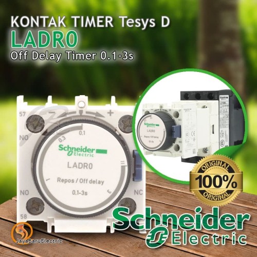 Kontak Tunda Waktu Mati / Timer Schneider LADR LADR0 Off Delay 3s