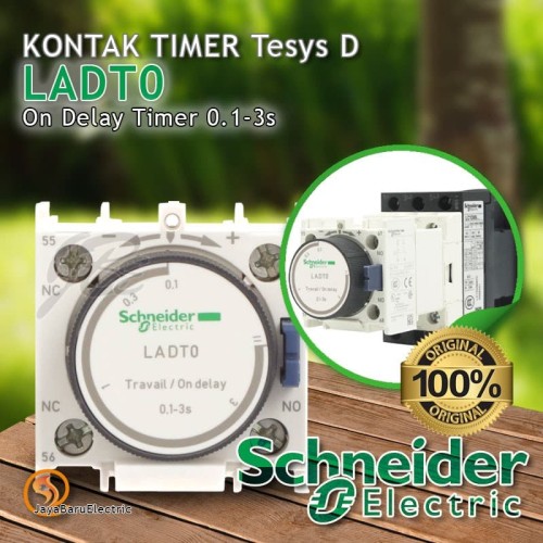 Kontak Blok Tunda Waktu Hidup / Timer Schneider LADT LADT0