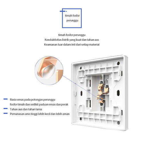 CHINT NEW2N-Gray Black 2-gang 1-way switch/saklar