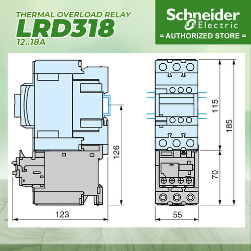 Thermal Overload Relay Schneider LRD-318 LRD318
