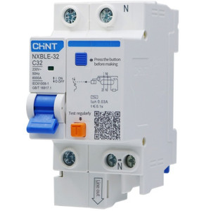 RCBO + MCB Chint NXBLE-32 KHUSUS 300mA - 1P+N 6 10 16 20 25 32 (A) 6kA