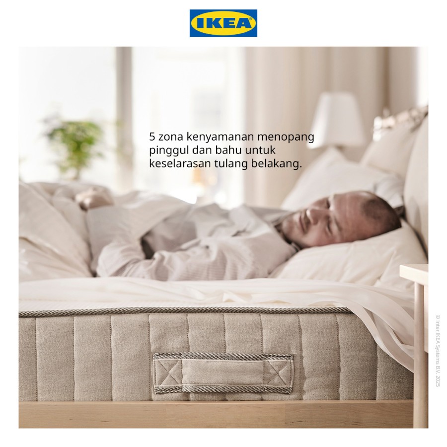 IKEA VATNESTROM Kasur Kantong Pegas Tipe Eksta Keras 120x200cm