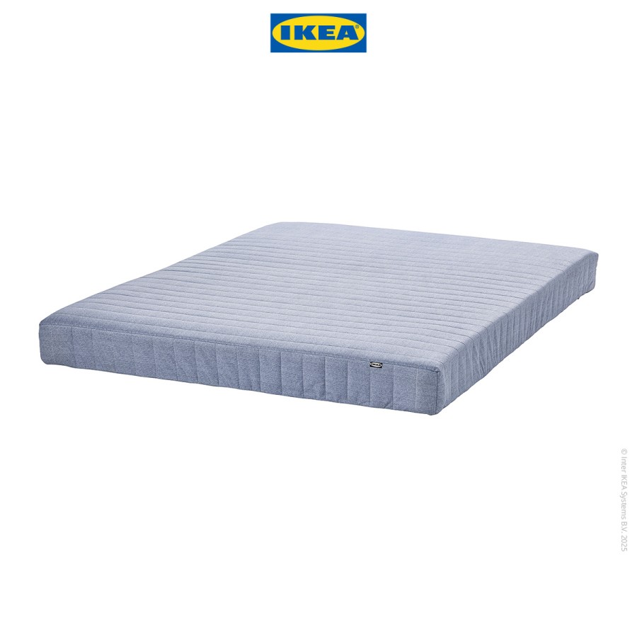 IKEA VADSO Kasur Pegas Tipe Ekstra Keras Biru Muda 140x200cm
