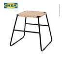 IKEA BOESKIL Bangku Alami/Hitam Serbaguna 47x48x45cm
