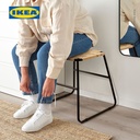 IKEA BOESKIL Bangku Alami/Hitam Serbaguna 47x48x45cm