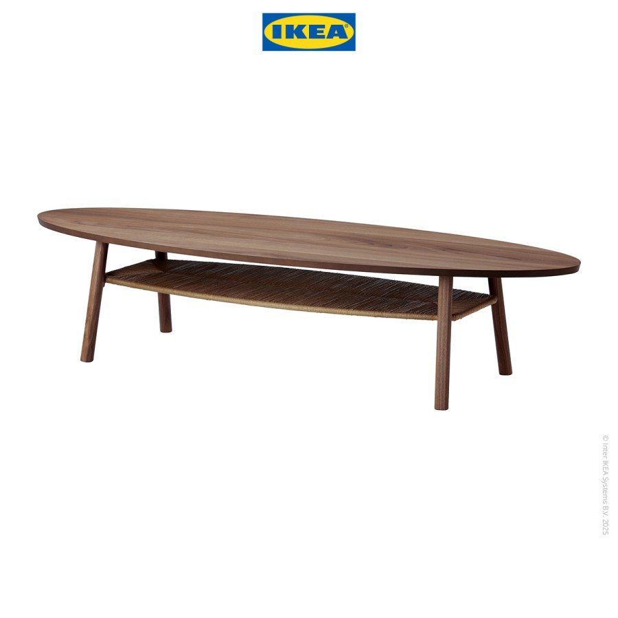 IKEA STOCKHOLM Meja Tamu Veneer Kayu Walnut 180x59cm