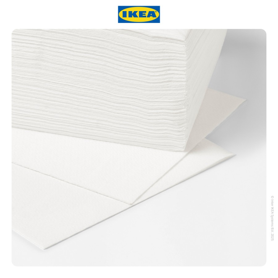 IKEA STORATARE Serbet Kertas / Tissue Putih 30x30 cm Isi 150pcs