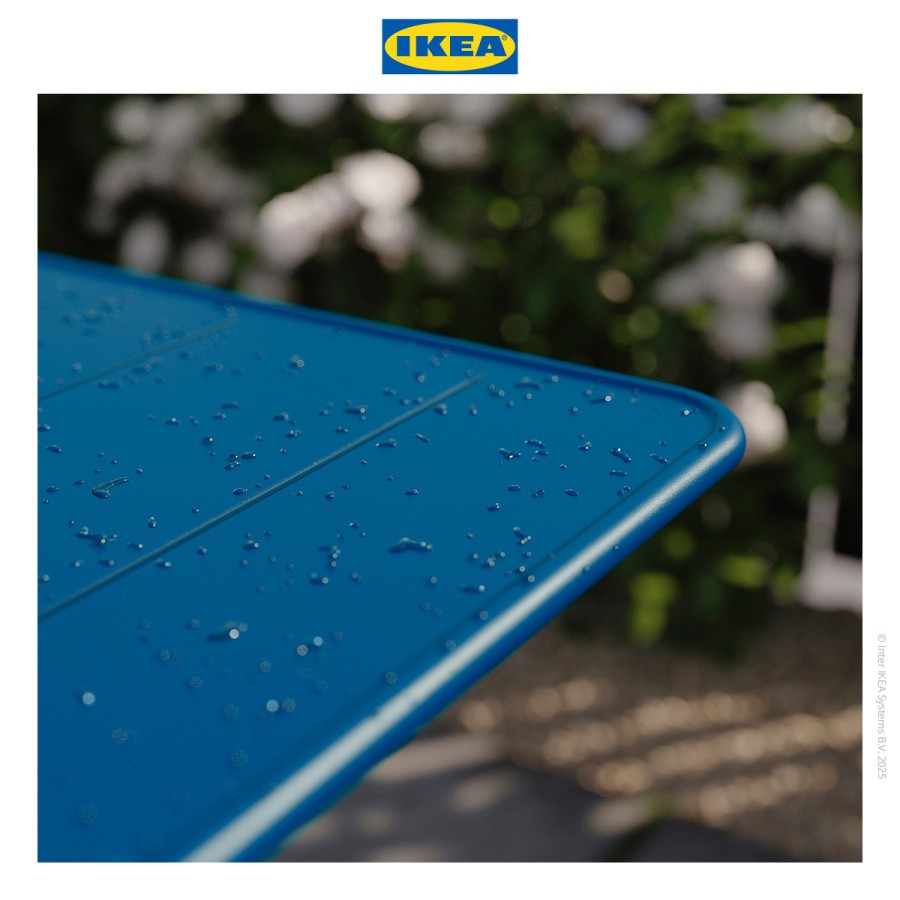 IKEA SUNDSO Meja Luar Ruangan Biru Tua 65x65cm