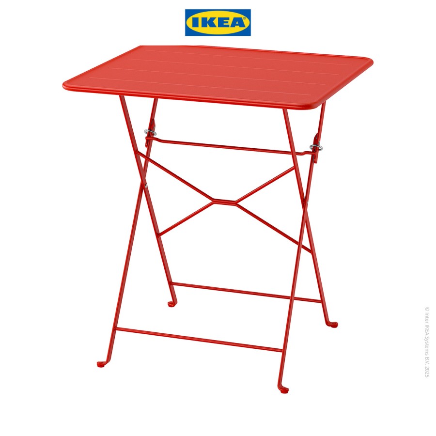 IKEA SUNDSO Meja Luar Ruangan Merah Terang 65x65cm