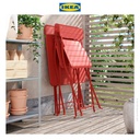 IKEA SUNDSO Meja Luar Ruangan Merah Terang 65x65cm