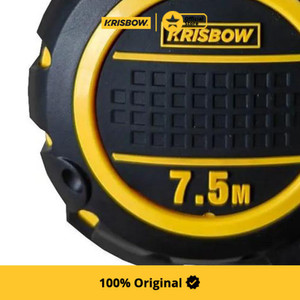 Krisbow 7.5 mtr Meteran Lrmt8 - Kuning Alat Pengukur Barang Alat Ukur Bangunan Measuring Tape Peralatan Tukang Bangunan