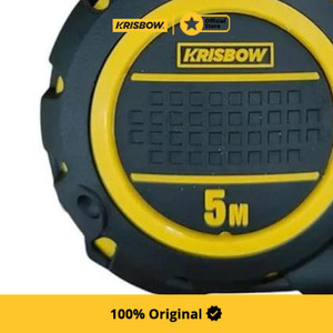 Krisbow 5 mtr Meteran Lrmt6 - Kuning Alat Pengukur Barang Alat Ukur Bangunan Measuring Tape Peralatan Tukang Bangunan
