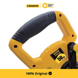 Krisbow 50 mtr Meteran Gulung Fiberglass Lrmtf51 - Kuning Alat Pengukur Barang Alat Ukur Bangunan Measuring Tape Peralatan Tukang Bangunan