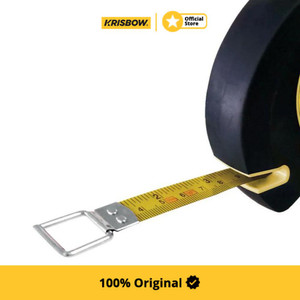 Krisbow 20 mtr Meteran Steel Lrmts21 - Kuning Alat Pengukur Barang Alat Ukur Bangunan Measuring Tape Peralatan Tukang Bangunan