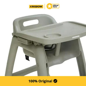 Krisbow Kursi Makan Bayi Dengan Tray Adjustable Mrbc-Gr - Abu-Abu Baby High Chair Perlengkapan Makan Anak Kursi Tinggi Bayi Kids Dining Chair