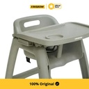 Krisbow Kursi Makan Bayi Dengan Tray Adjustable Mrbc-Gr - Abu-Abu Baby High Chair Perlengkapan Makan Anak Kursi Tinggi Bayi Kids Dining Chair