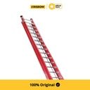 Krisbow Werner 12 mtr Tangga Ekstensi Fiberglass 40 Step D6240-2As - Merah Multifunction Household Ladder Extension Ladder Tangga Sambungan Peralatan Rumah Tangga Perlengkapan Tukang