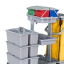 Krisbow Troli Kebersihan Multifungsi Frccgy320 Cleaning Cart Peralatan Kebersihan Perabotan Bersih-Bersih Trolley Kebersihan