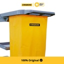 Krisbow Troli Kebersihan Dengan Holder - Abu-Abu Cleaning Cart Peralatan Kebersihan Perabotan Bersih-Bersih Trolley Kebersihan