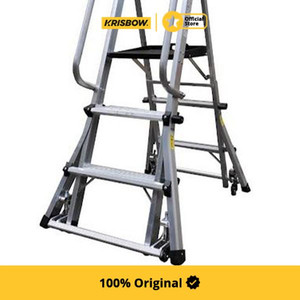 Krisbow 1.1 mtr Tangga Aluminium Rolling Multi 4X2 Step Prlrm1108