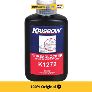 Krisbow 50 ml Threadlocker High Temperature K1272 - Hitam Lem Sekrup Anti Oli Perekat Ulir Tahan Oli Perlengkapan Tukang