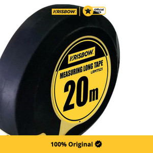 Krisbow 20 mtr Meteran Steel Lrmts21 - Kuning Alat Pengukur Barang Alat Ukur Bangunan Measuring Tape Peralatan Tukang Bangunan